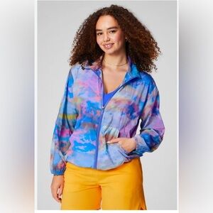 FABLETICS Sz 4X 100Nylon Flyweight Tie-Dye Windbreaker unlined Athletic  Jacket